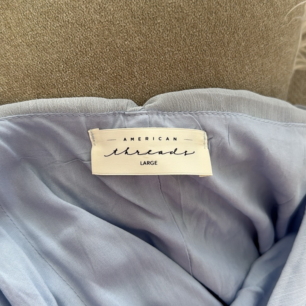 Light Blue One Shoulder Ruffle Mini Dress                Never Worn - Picture 3 of 3
